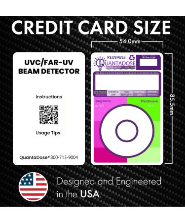 QuantaDose Multi-Wavelength Bi-Luminescent UVA/UVB/UVC/Far-UVC Light Test Card - Buy Online on GoSupps.com