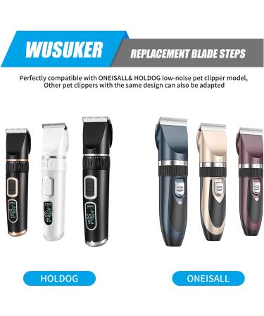 Wusuker Replacement Blade for All oneisall & HOLDOG Dog Grooming Clippers Snap-in Replacement Blades Fit for Most Low Noise Dogs Cats Grooming Clipper (2 Pack Blade + 4 Pcs Guards) - Buy Online on GoSupps.com