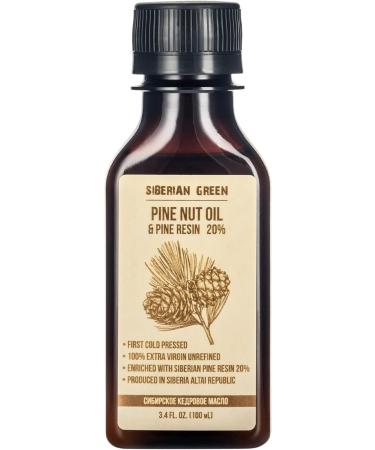 Siberian Pine Nut Oil with Pine Cedar Resin Pure Natural 100% Extra Virgin Cold Pressed 100 ml - Buy Online on GoSupps.com