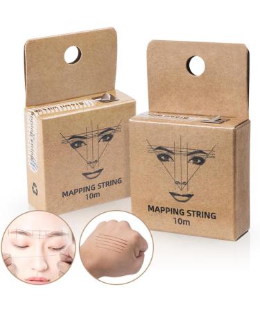 Brow Mapping String Tool - Brown Eyebrow Mapping | Pre-Inked Eyebrow Mapping String Thread for Makeup Marking Symmetrical Brows Mapping String - Buy Online on GoSupps.com