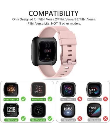 Vancle Silicone Sports Armband for Fitbit Versa | Replacement Bracelet for Versa 2 Versa Lite & SE - Pink (S) - Buy Online on GoSupps.com