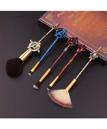 5Pcs Classical Movie Makeup Brushes - Professional Cosmetic Brushes Kit - Buy Online on GoSupps.com