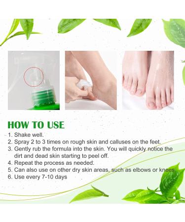 Green Tea Foot Peel Spray - Exfoliating & Nourishing Dead Skin Remover - Buy Online on GoSupps.com