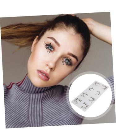 VINTORKY 4 Pairs Halloween Eyeliner Stickers Halloween Face Tattoos Cat Eye Makeup Sticker Makeup Stencil Pvc - Buy Online on GoSupps.com