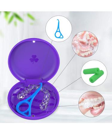 Braces Box & Dento Box - 2 pcs Splint Box for Bite Splint & Night Guard - KFO Box (Violet) | International Shipping - Buy Online on GoSupps.com