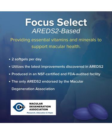 Focus Select AREDS2 Eye Vitamin-Mineral Supplement - 180 ct. 90 Day Supply - Low Zinc Formula for Eye Health - Buy Online on GoSupps.com