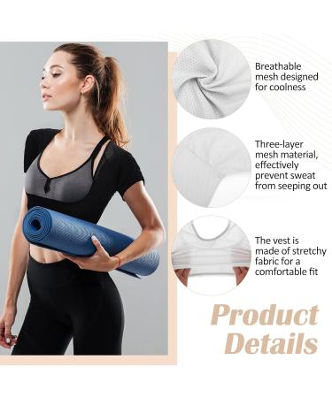 6-Piece Breathable Forearm Welding Vest & Sweat Pads for Women | Weld-Resistant Protection Washable Armpit Pads - Medium White - Buy Online on GoSupps.com