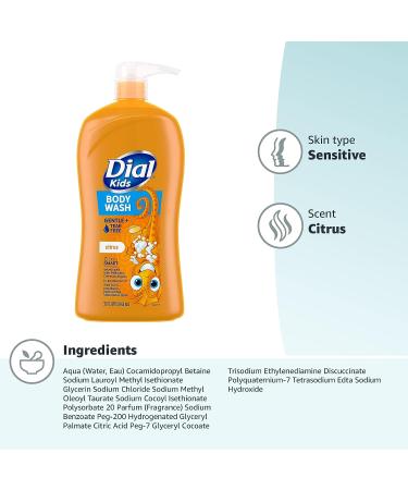 Dial Kids Body Wash Citrus 32 fl oz - Hypoallergenic Formula - Buy Online on GoSupps.com