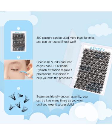 300 Pcs DIY Lash Extension Clusters - Volume Dramatic Look D-14mm 40D - Buy Online on GoSupps.com