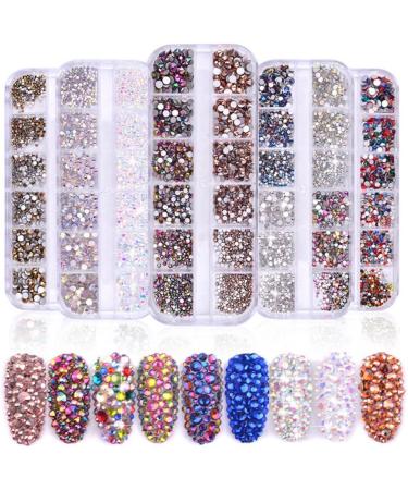 CHSEEO Nail Art Rhinestones Nail Art Tips Studs Stones Diamonds Beads Glitter Rhinestones Slice Crystals Gems for DIY Nails Face Makeup Clothes Shoes Bags Decoration #2 - Buy Online on GoSupps.com