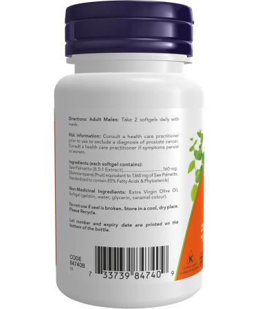 NOW Supplements Saw Palmetto Extract 160mg Softgels 60 Count 60 count (Pack of 1) - Buy Online on GoSupps.com