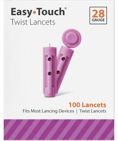 EasyTouch Twist Lancets - 28 G (100 Count) | Buy Lancets Online - Buy Online on GoSupps.com