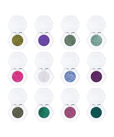 Shimmer Eyeshadow | Long Lasting Glitter Eye Shadow Single for Girls Reflective Glitter Eyeshadow Single for Travel Daily Travel Parties Picnics