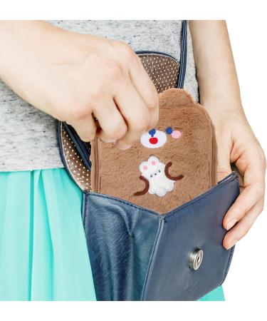 DOITOOL Cute Washable Sanitary Napkin Pouch - Period Storage Container Bag for Girls (Brown) - Buy Online on GoSupps.com