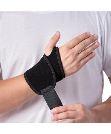 Wrist Brace for Carpal Tunnel & Basketball Support - 1 Pair Polyester/Cotton Knitted Neoprene - Black - International Shipping Available - Buy Online on GoSupps.com