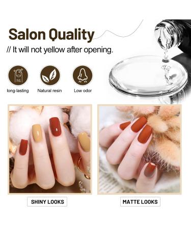JEWHITENY 10PCS 7ml No Wipe Gel Top Coat Set - Matte & Glossy Finish | Long Lasting UV LED Base & Top Coat for DIY Nail Art at Home - Buy Online on GoSupps.com
