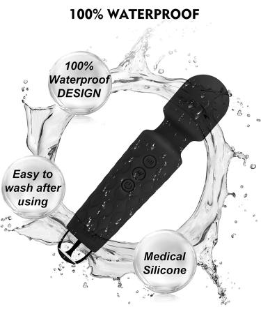 Waterproof Rechargeable Handheld Back Massager for Muscle Recovery - Black (6 * 1.5 INCH) - Buy Online on GoSupps.com