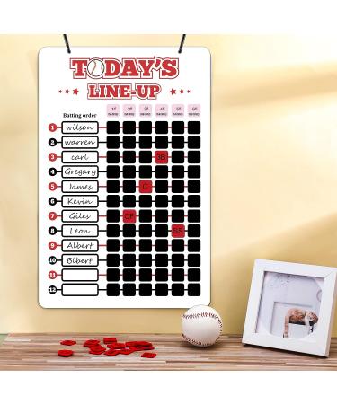 Pelopy 12x18 Inches Dugout Board | Dry Erase Baseball Lineup Board | Aluminum Coaching Accessories with Hooks, Name Plates & Position Letters - Buy Online on GoSupps.com