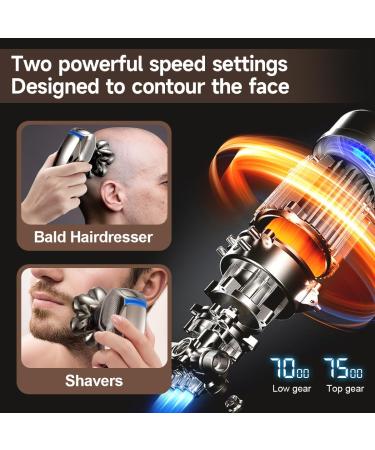 Premium 7D Bald Men's Shaver | Waterproof Electric Razor with Nose Trimmer - Men's Grooming Kit with LED Display & USB Charging - Buy Online on GoSupps.com