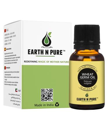 Earth N Pure Wheat Germ Oil | 100% Natural & Therapeutic Grade | Undiluted | for Body Massage | Relaxation | Hair Growth | Skin Moisturizer | DIY & Skincare | Joint Pain | Scalp Care | 15ML