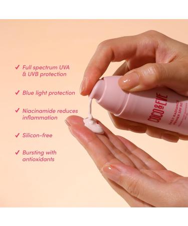 Coco & Eve Daily Radiance Primer SPF50 Sunscreen - Hydrating Face Primer & Sun Protection for All Skin Types - Buy Online on GoSupps.com