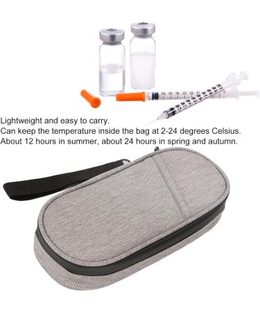 Insulin Cooler Bag for Diabetic Pens - Gray, Portable Cooling Pouch for Indoor & Outdoor Travel - Buy Online on GoSupps.com