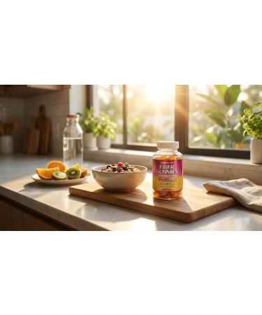 Delta nourish Fiber Gummies for Digestive Health and Regularity Support - 4g Fiber Per Serving with Fibersol-2L Low Calorie Supplement - Non GMO Gluten and Sugar Free Gummies - 60 Count Pack of 3 - Buy Online on GoSupps.com