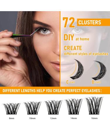 Shop BQ Lash Single Eyelash Clusters - Colored DIY Extensions (B19 D-10mm) for Home Use - Buy Online on GoSupps.com