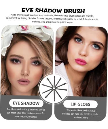 Mikinona Double Ended Makeup Brush 10 Pcs Eye Shadow Brush Sponge Makeup Applicator Foundation Sponge Makeup Brush Makeup Tools - Buy Online on GoSupps.com