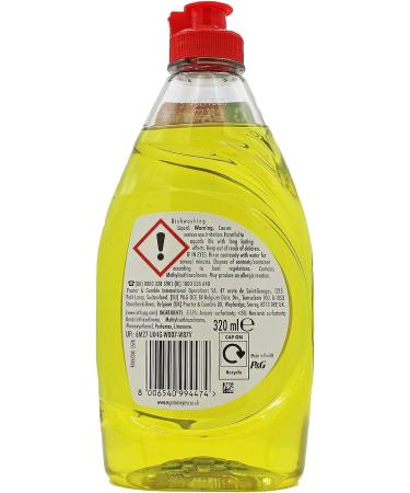 Fairy Washing Up Liquid Lemon 320ml - PACK OF 2 - Buy Online on GoSupps.com
