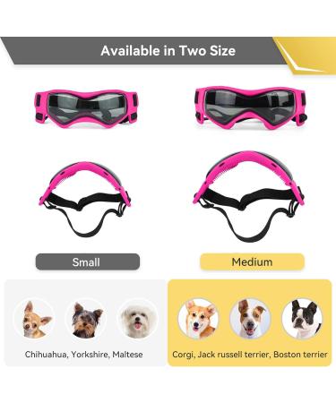 Namsan Dog Glasses - Anti-UV Waterproof Windproof Sunglasses for Small & Medium Dogs - Fashionable Pink Protective Eyewear - Buy Online on GoSupps.com