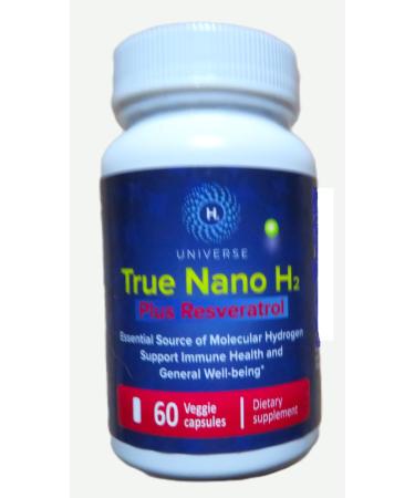 True Nano Resveratrol Supplement 60 Capsules Supports Immune Health and Anti-Aging
