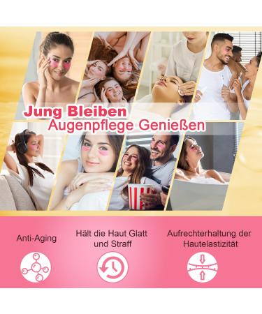 60 Anti-Aging Eye Pads with Hyaluron & Collagen | Dark Circles & Puffiness Relief | Pink Eye Mask - Buy Online on GoSupps.com