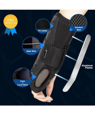 Adjustable Wrist Brace for Carpal Tunnel | Night Sleep Support | Arthritis & Tendonitis Relief - Black - Buy Online on GoSupps.com