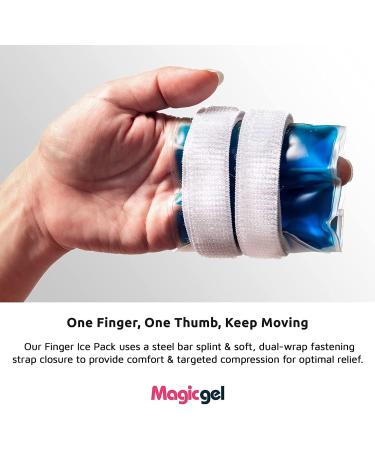 Magic Gel Finger Ice Pack - Cold Compression Sleeve for Arthritis Relief & Swelling | Finger & Knuckle Heating Pad with Metal Brace - One Finger One Thumb Keep Moving - Buy Online on GoSupps.com