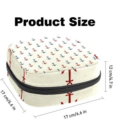 Menstrual Pad Bag with Zipper | Cute Nautical Napkin Pouch for Women & Girls | Tampons Collection Bag - Buy Online on GoSupps.com