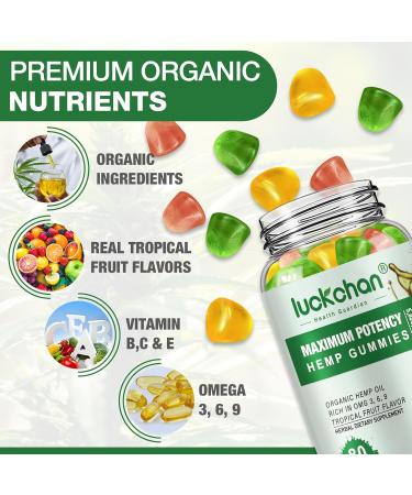 (2 Packs) Hemp Gummies High Potency for Sleep Pain Anxiety - Advanced Extra Strength Supplement with Pure Hemp Oil Extract - 100% Natural H mp Gummy for Adults - Buy Online on GoSupps.com