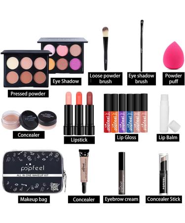 BrilliantDay 20PCS Professional Makeup Set - All-in-One Cosmetic Kit for Girls & Women | Eyeshadows, Highlighter, Lipstick, Blush Brushes | Compact & Lightweight Travel Design #2 - Buy Online on GoSupps.com
