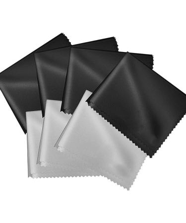 10 Pcs Premium Microfiber Cleaning Cloths - Black Lens & Glasses Care Portable Saw Tooth Edge for Easy Cleaning - Buy Online on GoSupps.com