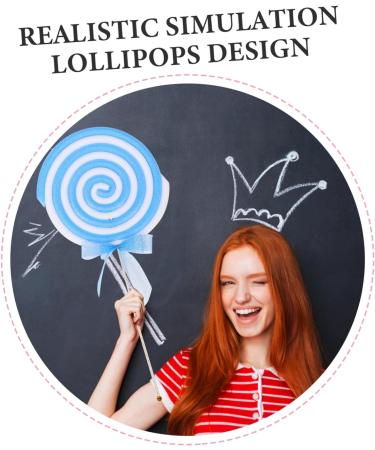 Ciieeo 10 Pcs Lollipop Photo Clothing Kidcore Clothes Wedding Decor Large Lollipop Models Princess Decor Scene Adornment Simulation Lollipop Model Simulation Food Decor Kids Toy Sky-bluex5pcs 66x31cmx5pcs - Buy Online on GoSupps.com