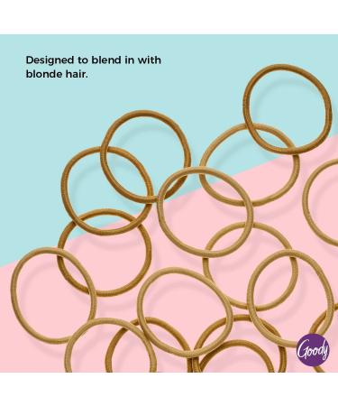 GOODY Ouchless Blonde Hair Elastics 3 Count - Gentle Hair Accessories for Fine Curly Hair - Pain-Free and Sensitive Scalp Friendly - Buy Online on GoSupps.com