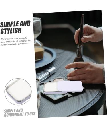FOMIYES Tools Brow Position Tool Brow Mapping Tool White Box Eyebrow Shape Painting Brow Cream Miss 6.00X3.40X1.20CM White - Buy Online on GoSupps.com