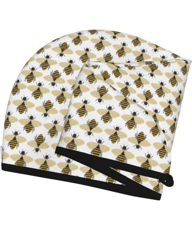 Super Absorbent Honey Bees Microfiber Hair Towel Wrap for Women Quick Dry Coral Velvet for Long Curly & Thick Hair - Buy Online on GoSupps.com
