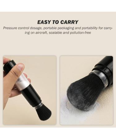 Refillable Powder Brush 2-in-1 Retractable Makeup Brush with Refillable Loose Powder Bottle Manual Press Automatic Travel Makeup Brushes for Color Highlight Contour Blush Powder Blush Brush - Buy Online on GoSupps.com
