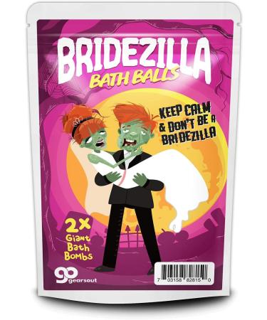 Bridezilla Bath Balls - XL Zombie Bride & Groom Bath Bombs for Women - Handcrafted in the USA - 2pk - Buy Online on GoSupps.com