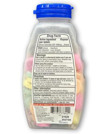 FUSION SHOP STORE Smart choices meaningful life! Antacid Ultra Strength- Assorted Fruit Chewable Tablets 1000mg 72 Count (Pack of 1) - Buy Online on GoSupps.com