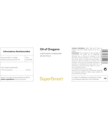 Huile Essentielle d'Origan en G lules - Aide Soutenir une Bonne Digestion - Sant du Foie - Standardis 40% de Carvacrol - Efficacit Optimale - Sans Gluten - Supersmart - Buy Online on GoSupps.com