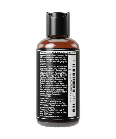 Vegan Beard Wash & Conditioner for Men | Organic Aloe & Tea Tree | Unscented Softener for Dry Frizzy Beards | Travel-Friendly Treatment - Buy Online on GoSupps.com