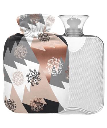 Naanle Christmas tree heat bottle with reference transparent hot water bottle 1l of heat head for pain relief hot and cold therapy bed hand feet warmer