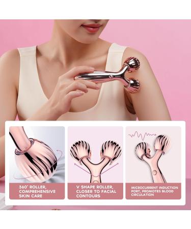 Microcurrent Face Device Roller Pink - Anti-Aging Facial Toning & Lifting | International Shipping Available - Buy Online on GoSupps.com